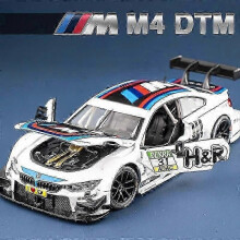 1:24 Leksaksbil i legering, racerbana, gjuten metall, sportmodell med ljud och ljus för barn, present