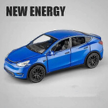 1:32 Legeringsmodell av en SUV Lämplig för Tesla - Gjuten metallbil med ljud- och ljussimulering