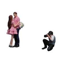 Ensemble de figurines de couple à l'échelle 1/64 - Idéal pour les scènes miniatures et les dioramas