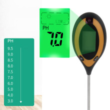 Bodentester pH-Meter Feuchte/Temperatur 320 65 mm ABS-Kunststoff