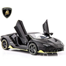 1:32 Lamborghini LP770 bilmodell leksaks barn ljud- och ljusdragbil zinklegering leksak svart