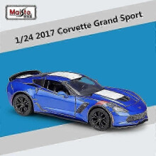 1:24 Legerings sportbilsmodell gjuten metallleksak racerbil passar för Chevrolet Corvette 2017 simulering