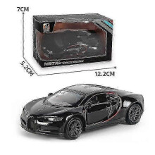 1:43 Diecast Legering Bilmodell Metall Dragkrok Simulering Leksaks Sportbil Ornament med Öppningsbara