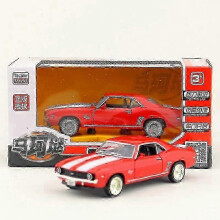 1:36 Gjuten metallbilmodell, leksaksmodell för samlarpresent, lämplig för Chevrolet 1969 Camaro S