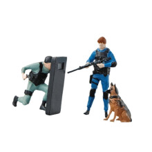1:64 Handmålade polisfigurer, miniatyrfigurer för gör-det-själv-scenförbättring och dekoration
