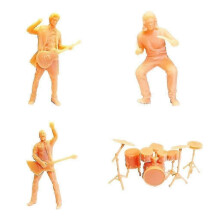 1:64 Harts Omålad Figur Modell Samlingar Miniatyr Layout Dekor