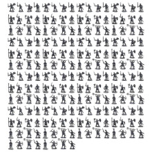 1:72 200/Set Figure di plastica Soldatini giocattolo Spadaccino Azione Fai da te Giocattoli per scene