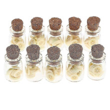 10 stycken miniatyrburkar modell för 1/12 dockhusdekoration - bananchips