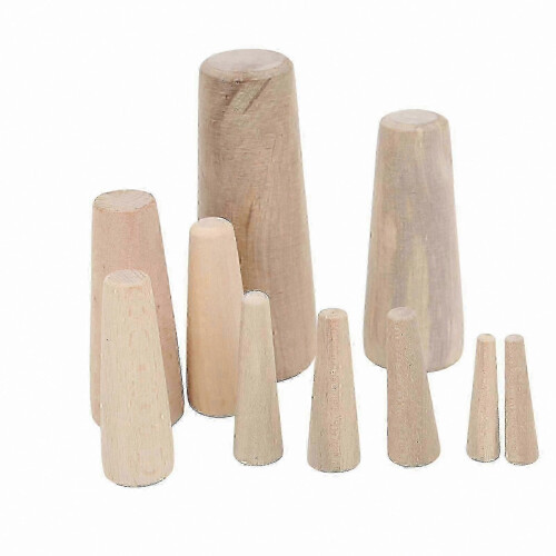Lot De 10 Bouchons Coniques En Bois Pour Bateau – Tailles Variées, Absorption D'eau, Dilatation, étanchéité Rapide, Pour Coque Et Tuyaux