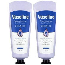 Vaseline Deep moisturizing foot cream|Daily hydration for dry feet - 2 x 60ml