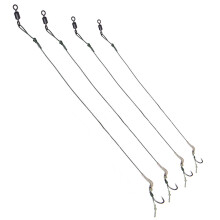 (8#) 2PCS 2 4 6 8# High Carbon Steel Elastic Rigs Fishing Hook Freshwater Sea
