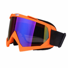 (White) Skiing Goggles Anti-UV Glasses For Motorcycle Motocross Sliver Lens