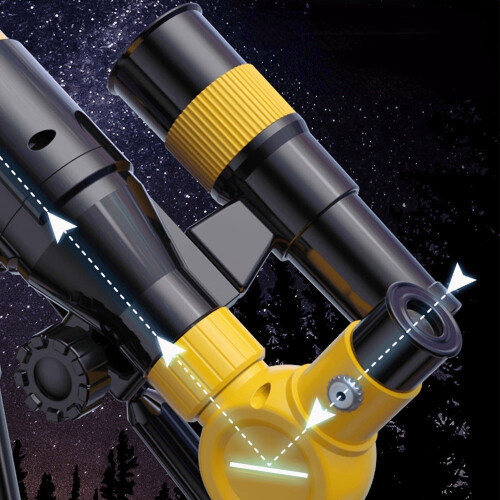 (White) Portable Astronomical Telescope With 3 Eyepieces And Adjustable Tripod 2