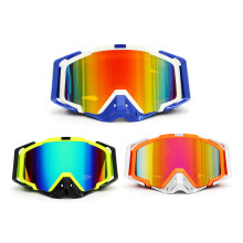 (Yellow) Detachable Motorcycle Ski Goggles Anti Radiation UV Protection Windproof Riding Sunglasses for Adults