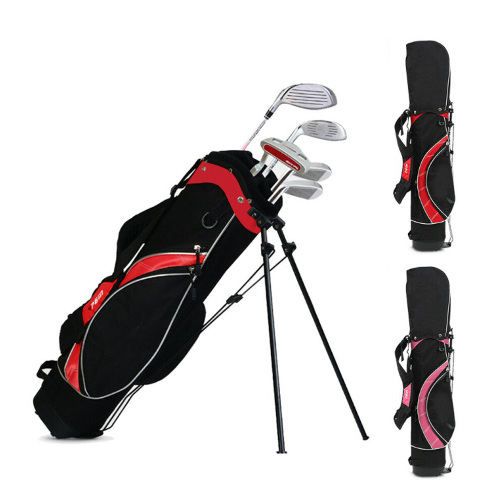 Photos - Golf GreenZech  Children's  Bag  Support Ultra Light Stand Portable Large Capacity Double Shoulder Strap For Boy Girl 3-12 (Pink, S)