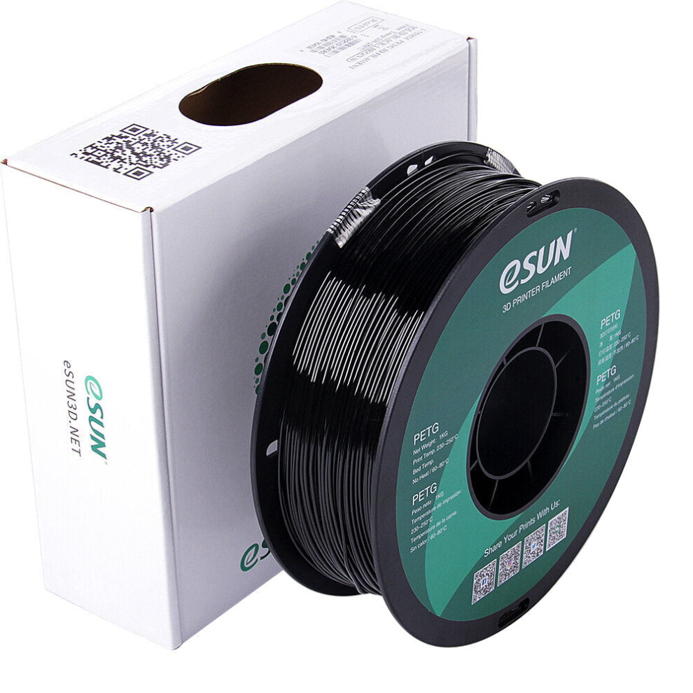 (Black) Filament 1KG 1.75mm Vacuumed Sealed Package Dimensional Accuracy +/- 0.05mm for 3D Printing Material