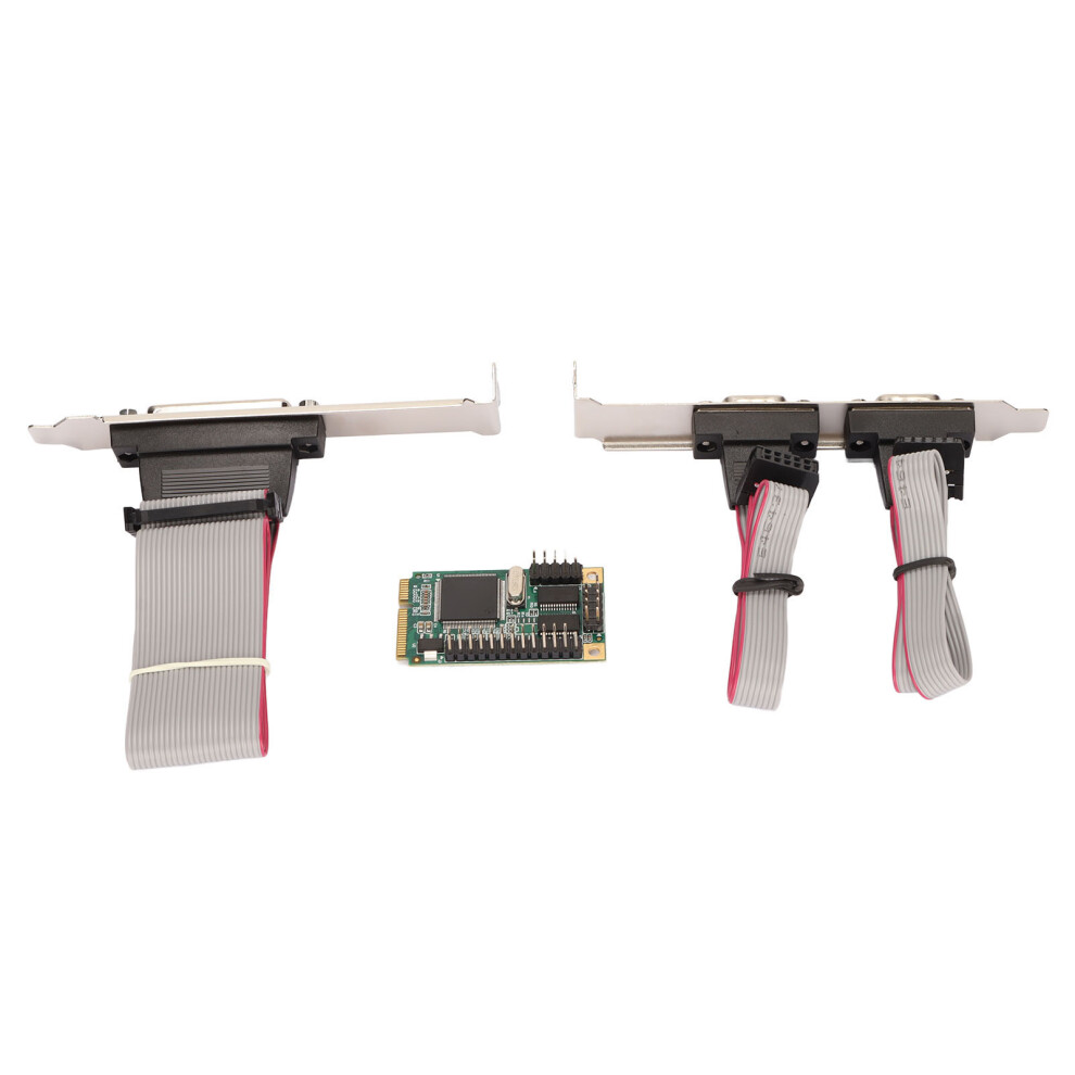 Mini Pcie Serial Parallel Expansion Card 6Gbps With 2Xrs232 & 1Xparallel Port 8461339775335