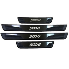 For Peugeot 5008 GT Car Door Sill Protector Scuff Plate Trim Interior Accessories Pedal Styling Sticker 2022 2020 2019 2018 2017
