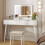 ELECWISH Large LED Lighted Hollywood Mirror Vanity Make up Mirror with 2 Drawer 2