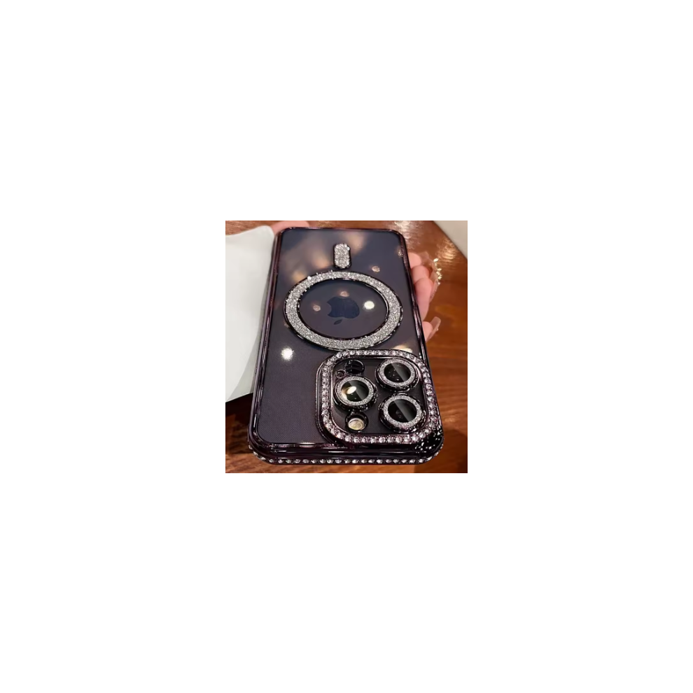 (For Iphone 15) Dark Purple Glitter Transparent Case For Iphone Purple,Not,Specified 5051140566920