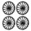 4pcs Hubcap Wheel Covers Stylish Durable Wear 4