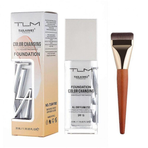 Colour Changing Liquid Foundation Hides Wrinkles & Lines, Color Changing