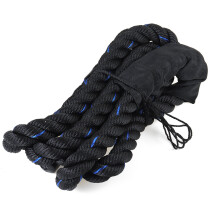 (Black blue, Type B - 3M) 25mm Heavy Jump Rope Thicken Weighted Training Battle Skipping Ropes Muscle Power Training Gym Fitness Equipment