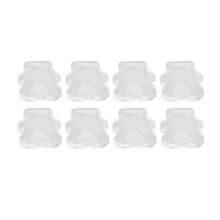 Puntas de uñas de vidrio 50 piezas Ondas de agua transparentes Osito para manicura y diseño de uñas