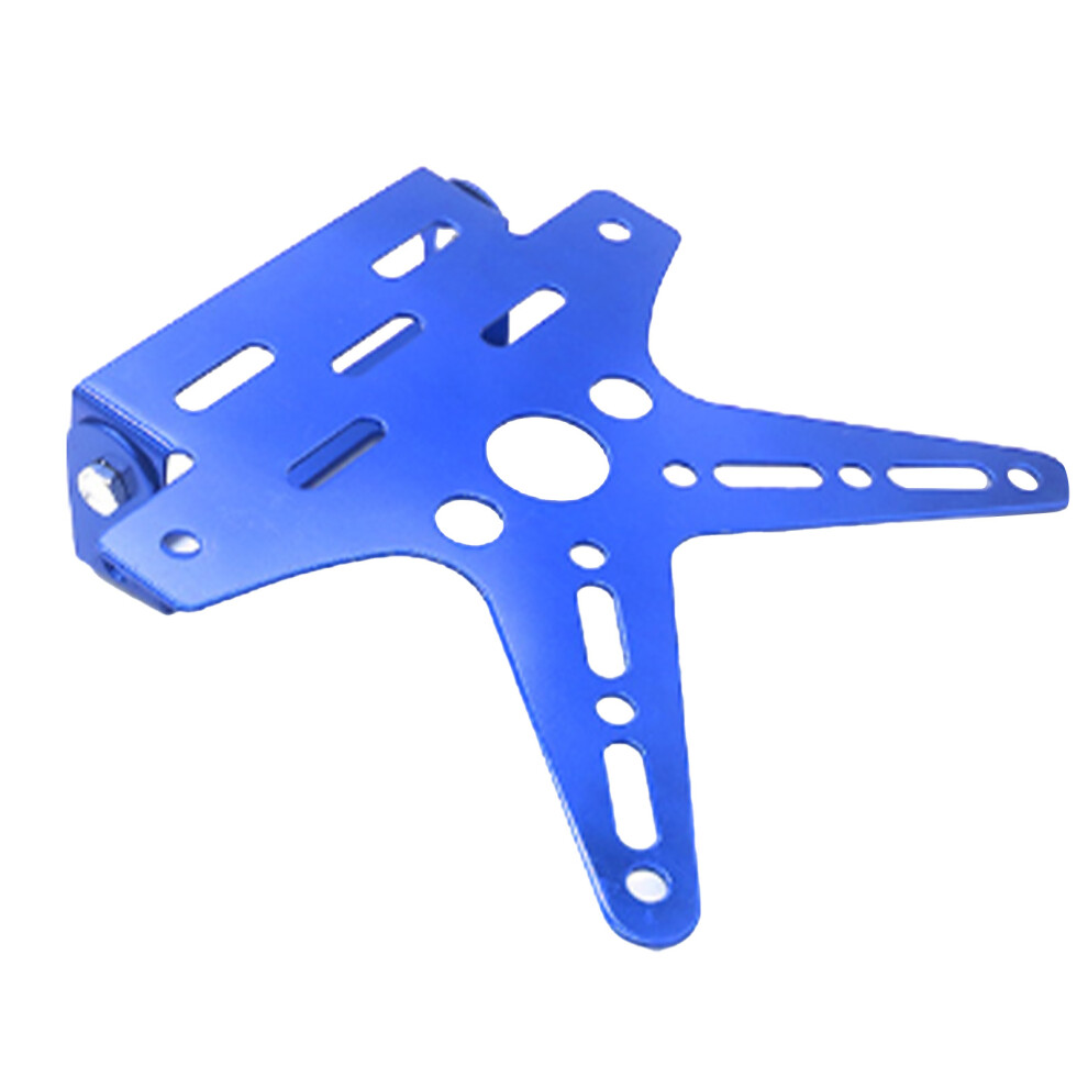 Motorcycle License Plate Bracket Angle Adjustment Blue 9121376409769
