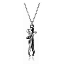 (silver black)1PCS Couples necklace, hug necklace, couples gift