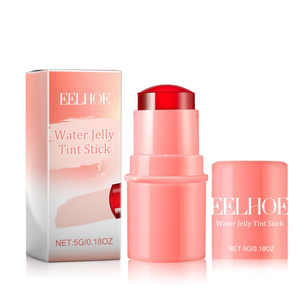 Orange (Coral) Fruit Jelly Blush Lip Gloss Sticks, Lazy People Contour Even Skin Tone Brighten And Color Easily Apply Lip Gloss Sticks