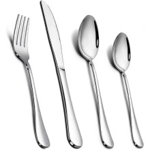 Cutlery Set,Stainless Steel 24 Piece Cutlery Set for 6 People, Flatware Silverware Set