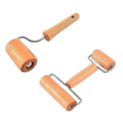 Rolling Sticks 2 Pcs Dough Roller for Pizza And Bread Preparation Wood 2