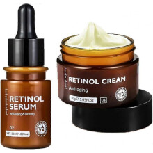 2-Pack Vibrant Glamor Retinol Anti-Aging Cream and Serum, Retinol Cream, Retinol Serum