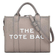 (grey) The Traveler Tote Bag For Women Crossbody Female bag FashionSolid Words Letter Shopping Totes