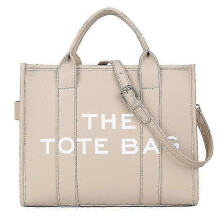 (apricot) The Traveler Tote Bag For Women Crossbody Female bag FashionSolid Words Letter Shopping Totes
