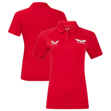(Size 18) Scarlets Rugby Women's Polo Castore Red Presentatio Polo Shirt - New
