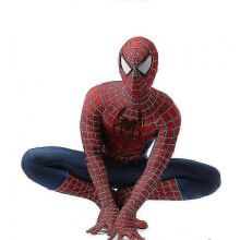 (120cm) Raimi Spider Man Adults Jumpsuit Cosplay Suit Costume Party Gift