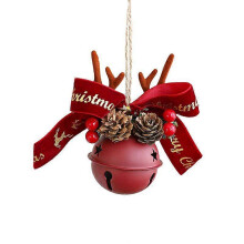 (Antler Bell, red) Holiday Ornaments Christmas Bells, Bows, Pinecones, Bells, Christmas Tree Decorations