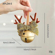 (Bow-tie antlers Bell, gold) Holiday Ornaments Christmas Bells, Bows, Pinecones, Bells, Christmas Tree Decorations