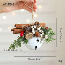 (Cinnamon Pine Branch Bell, white) Holiday Ornaments Christmas Bells, Bows, Pinecones, Bells, Christmas Tree Decorations