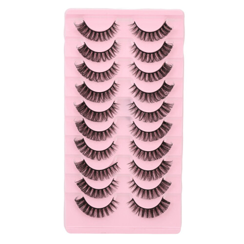 10 pares de pestañas 3D reutilizables con rizo DD Wispy Tipo 2 1