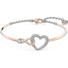 (Bangle Bracelet) Jewelry Collection, Bracelets, Rose Gold & Rhodium Tone Finish, Clear Crystals
