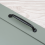 Matt Black D-Bar Cabinet Handle 128mm Dark Rounded Curved 2