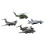 4 Stück Metall-Pull-Back-Flugzeug-Spielzeug Tarnmuster 15