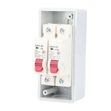 2 Way IP65 Waterproof Distribution Box MCB C Type for Outdoor 6A-32A