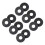 12Pcs Black Rubber Guitar Strap Washer Set Non 3
