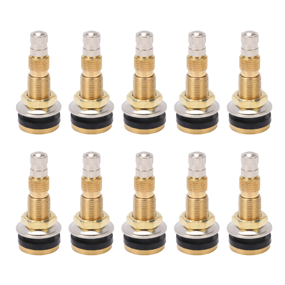 10Pcs Air Liquid Tubeless Tire Valve Stem Brass 1 9121376419539