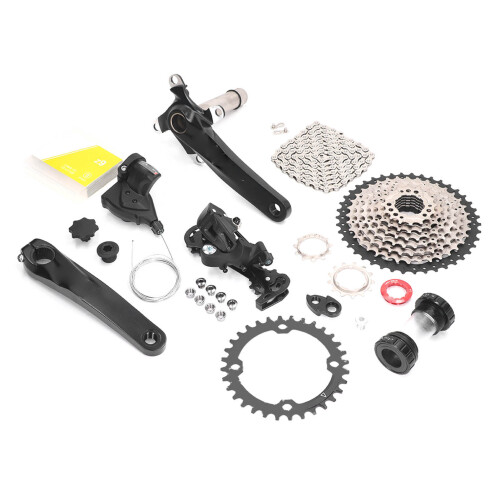 9 Speed Groupset 42T Flywheel Bike Shift Kit Crank 1