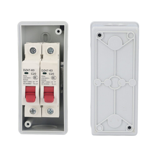Außen-IP65-Box C16+C20 2-Wege 230/400V AC 2
